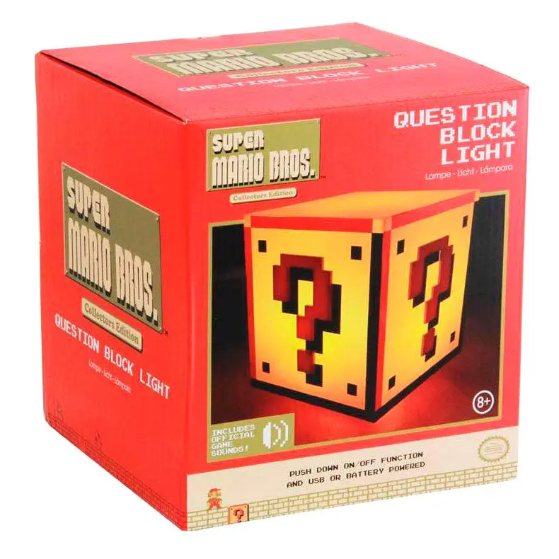 Nintendo Super Mario Bros Question Block lámpa termékfotó