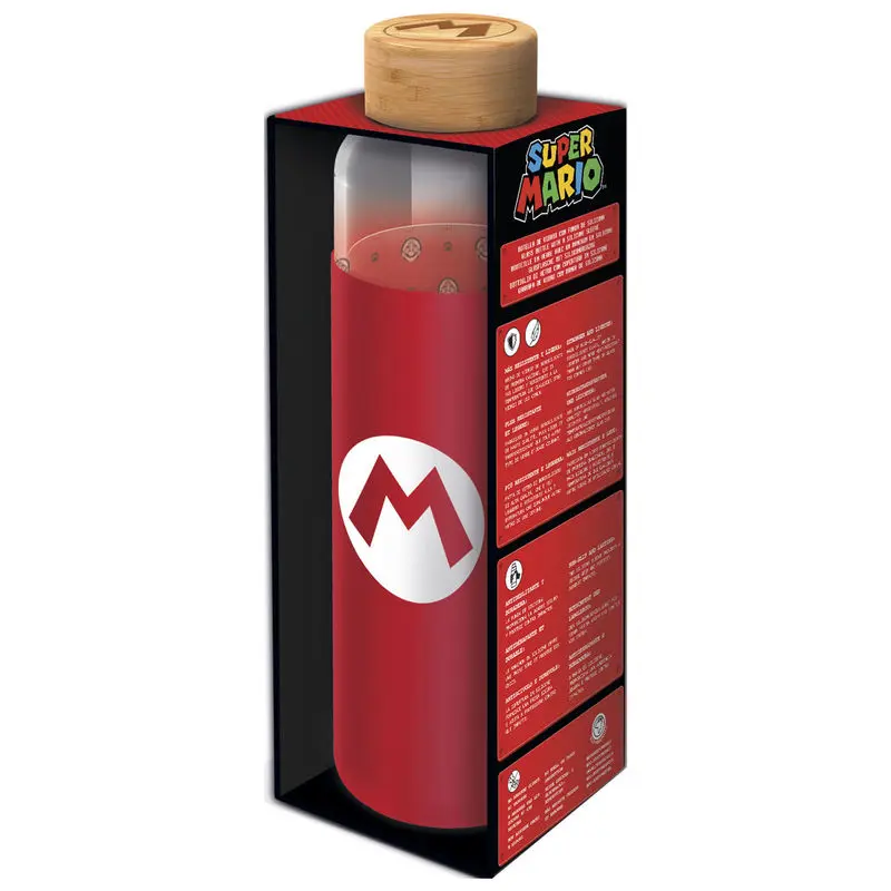 Nintendo Super Mario Bros silicone cover glass bottle 585ml termékfotó