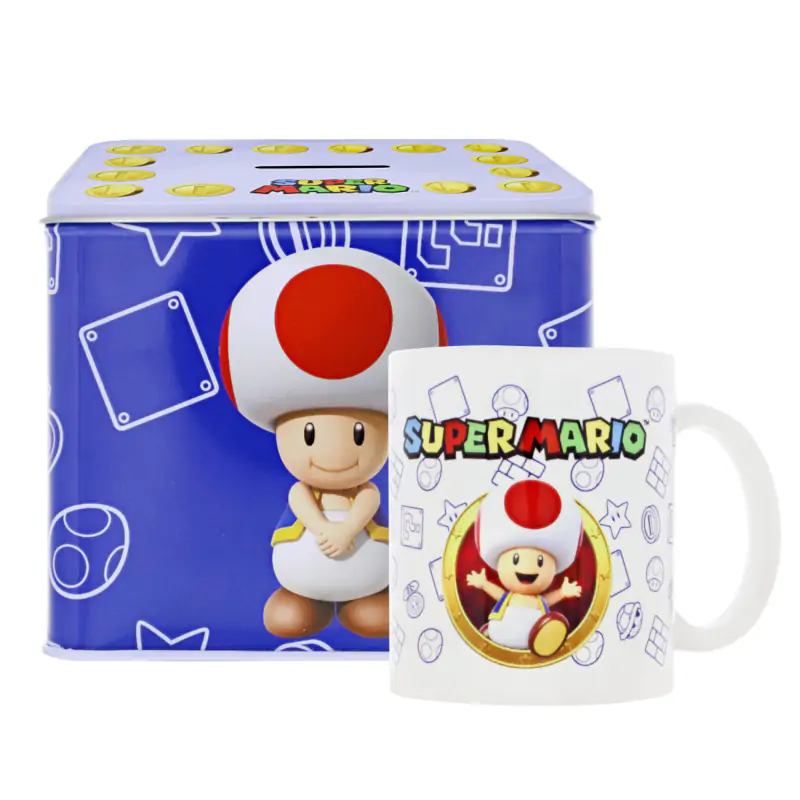 Nintendo Super Mario Bros Toad bögre + persely csomag termékfotó