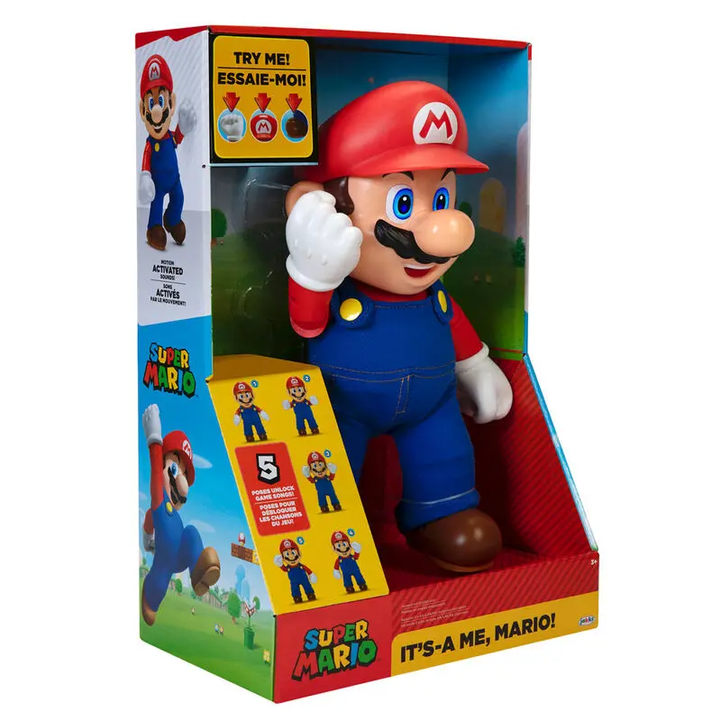 Nintendo Super Mario - Mario Its A Me interaktív angol nyelvű figura 36cm termékfotó