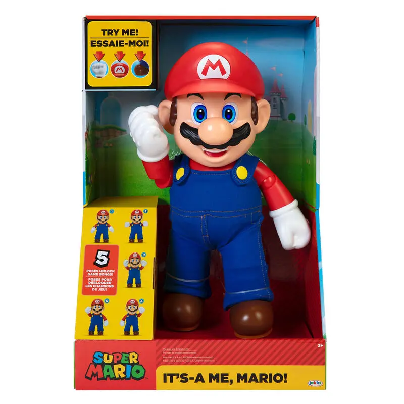 Nintendo Super Mario - Mario Its A Me interaktív angol nyelvű figura 36cm termékfotó