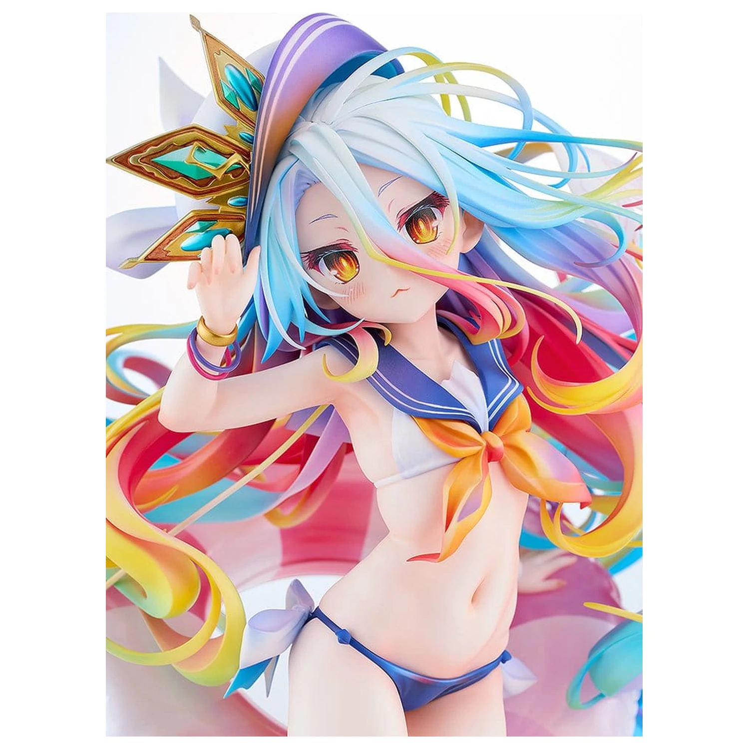 No Game No Life 1/7 Shiro: Sailor-Style Swimsuit Ver. szobor figura 24 cm         termékfotó