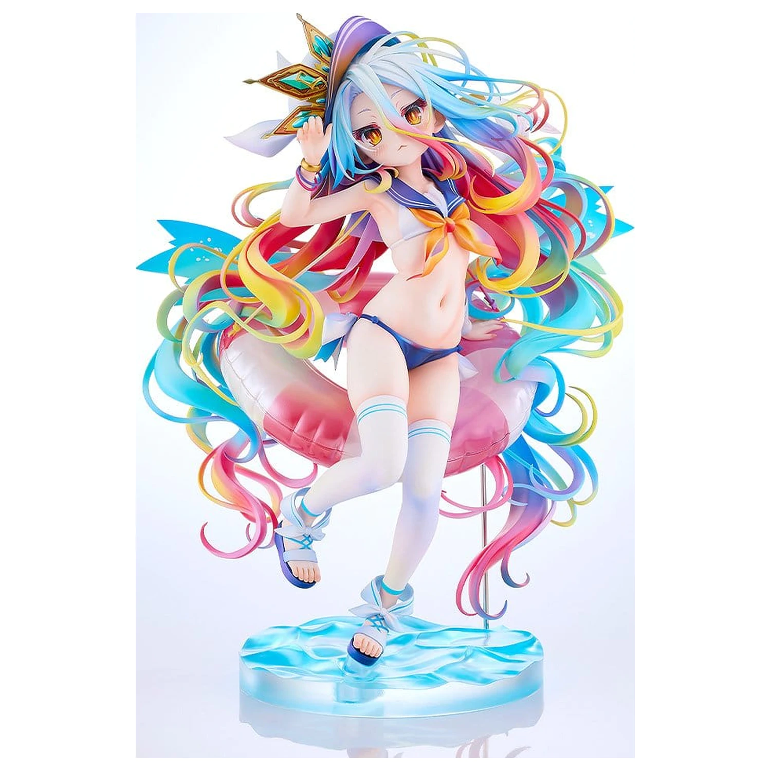 No Game No Life 1/7 Shiro: Sailor-Style Swimsuit Ver. szobor figura 24 cm         termékfotó