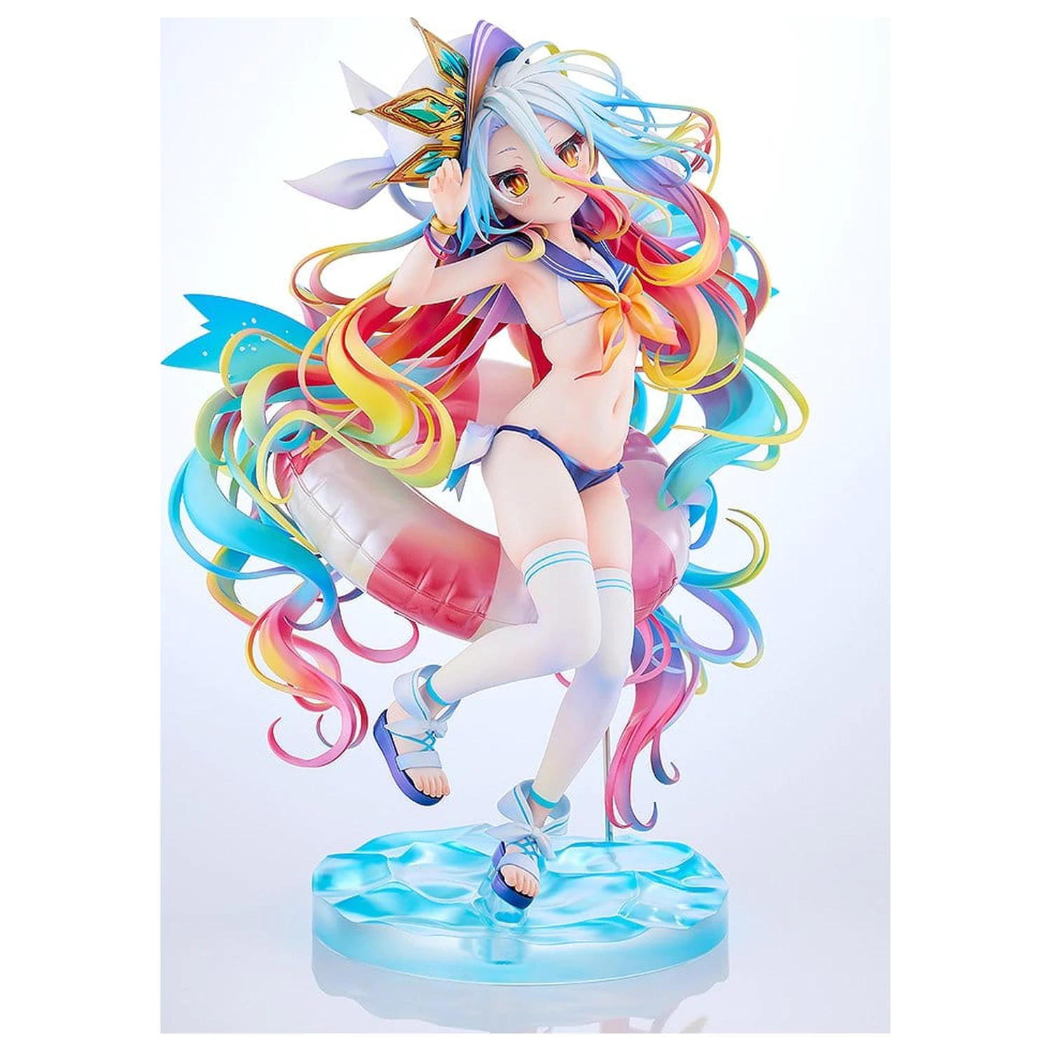 No Game No Life 1/7 Shiro: Sailor-Style Swimsuit Ver. szobor figura 24 cm         termékfotó