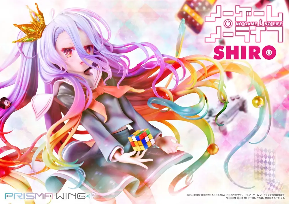 No Game No Life Prisma Wing 1/7 Shiro PVC szobor figura 27 cm termékfotó