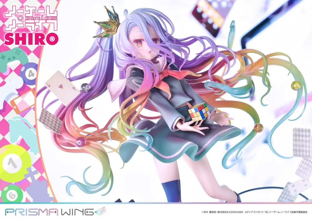 No Game No Life Prisma Wing 1/7 Shiro PVC szobor figura 27 cm termékfotó