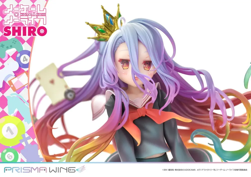 No Game No Life Prisma Wing 1/7 Shiro PVC szobor figura 27 cm termékfotó