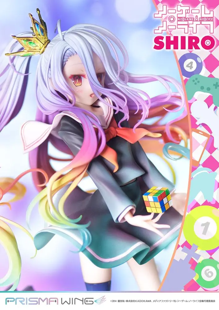 No Game No Life Prisma Wing 1/7 Shiro PVC szobor figura 27 cm termékfotó