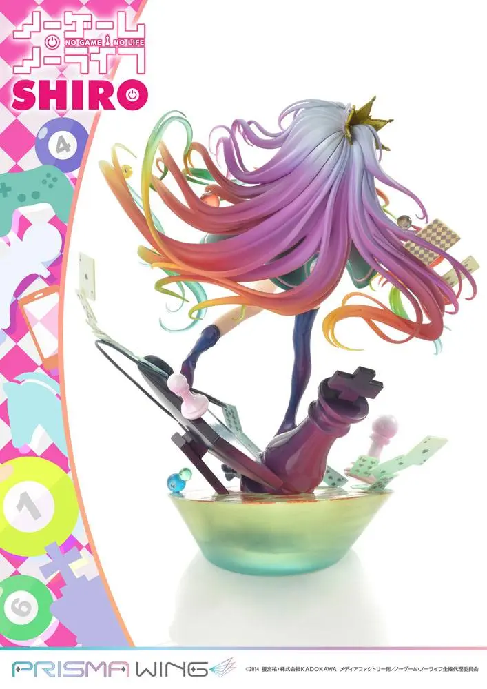 No Game No Life Prisma Wing 1/7 Shiro PVC szobor figura 27 cm termékfotó