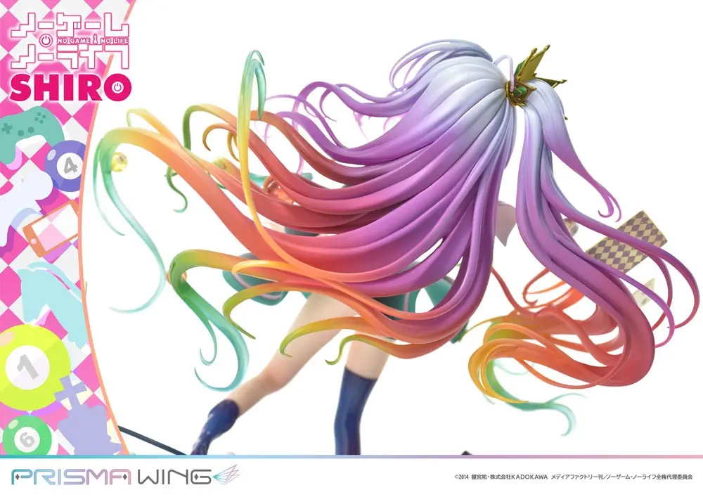 No Game No Life Prisma Wing 1/7 Shiro PVC szobor figura 27 cm termékfotó