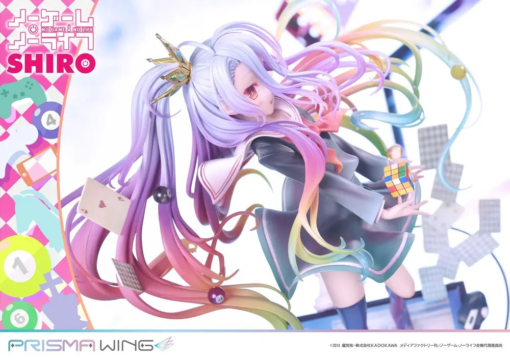 No Game No Life Prisma Wing 1/7 Shiro PVC szobor figura 27 cm termékfotó