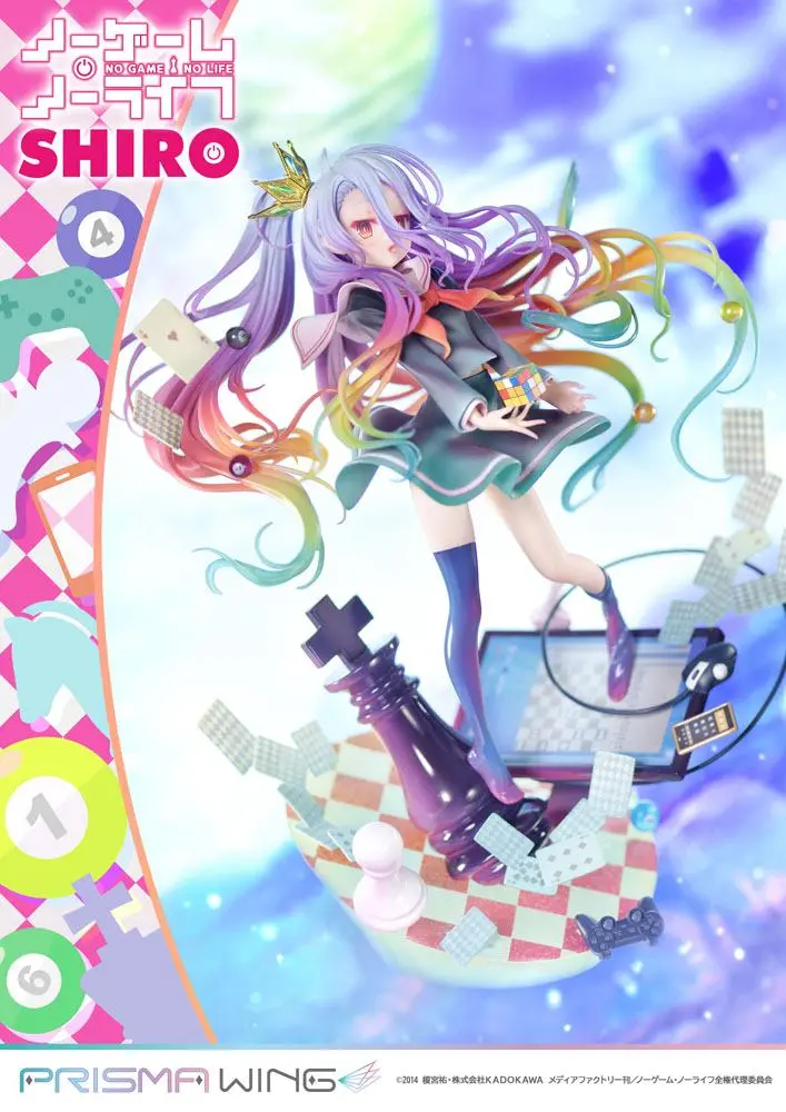 No Game No Life Prisma Wing 1/7 Shiro PVC szobor figura 27 cm termékfotó