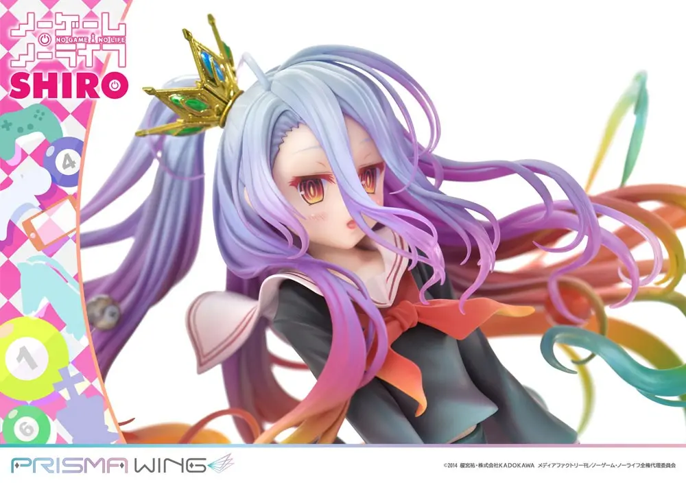 No Game No Life Prisma Wing 1/7 Shiro PVC szobor figura 27 cm termékfotó