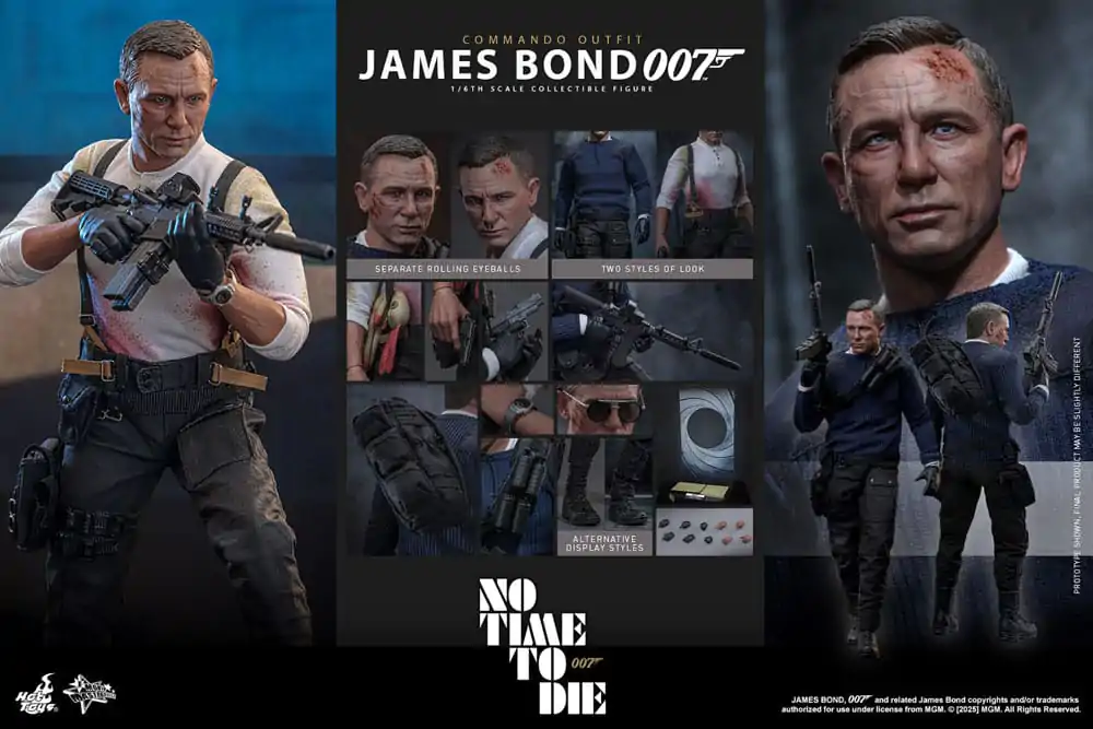 No Time To Die Movie Masterpiece 1/6 James Bond (Commando Outfit) Hot Toys Exkluzív akciófigura 30 cm termékfotó