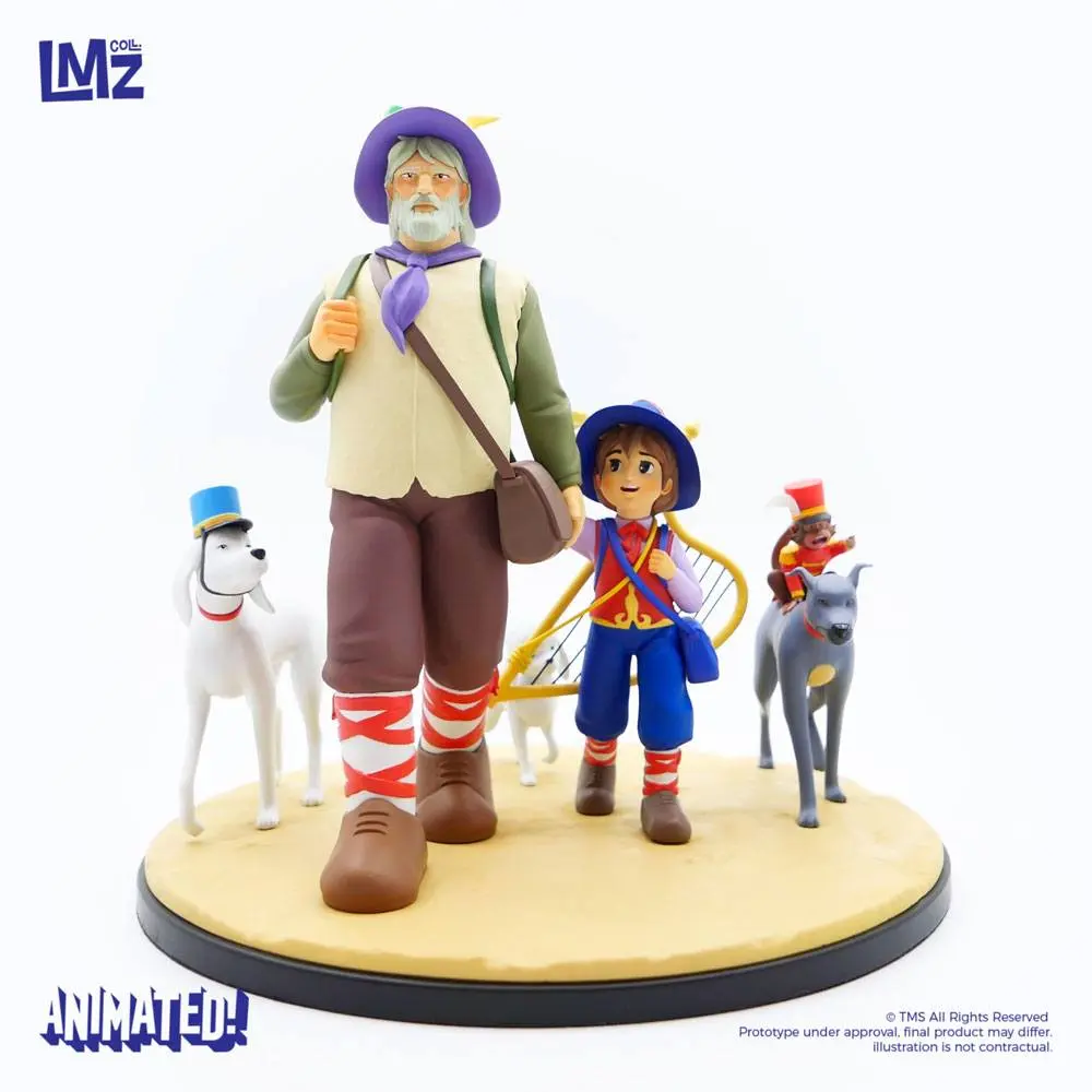 Nobody's boy: Remi Remi, Vitalis, Dolce, Zerbino &amp; Joli-Coeur szobor figura22 cm termékfotó