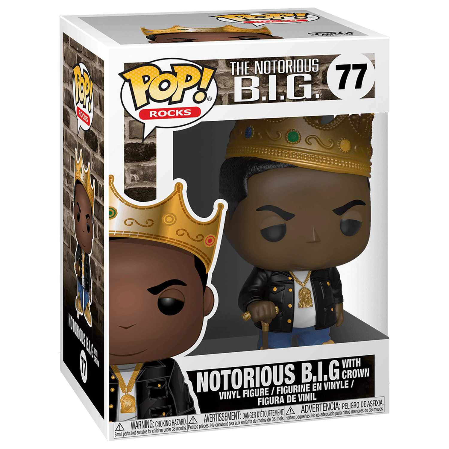 Notorious B.I.G. Funko POP! Rocks Vinyl figura Notorious B.I.G. with Crown 9 cm termékfotó