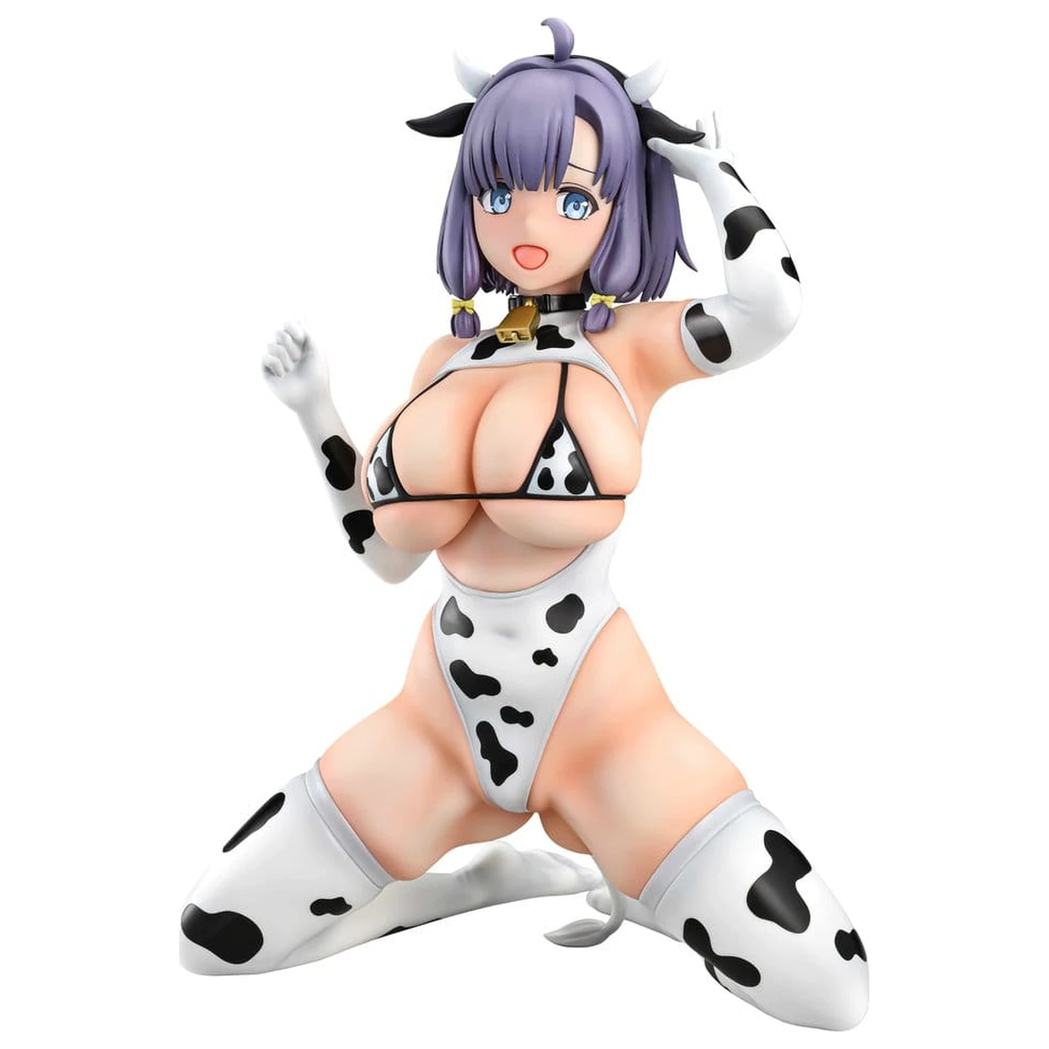 Nukitashi The Animation 1/5 Misaki Hotori Cow print costume PVC szobor figura 22 cm termékfotó