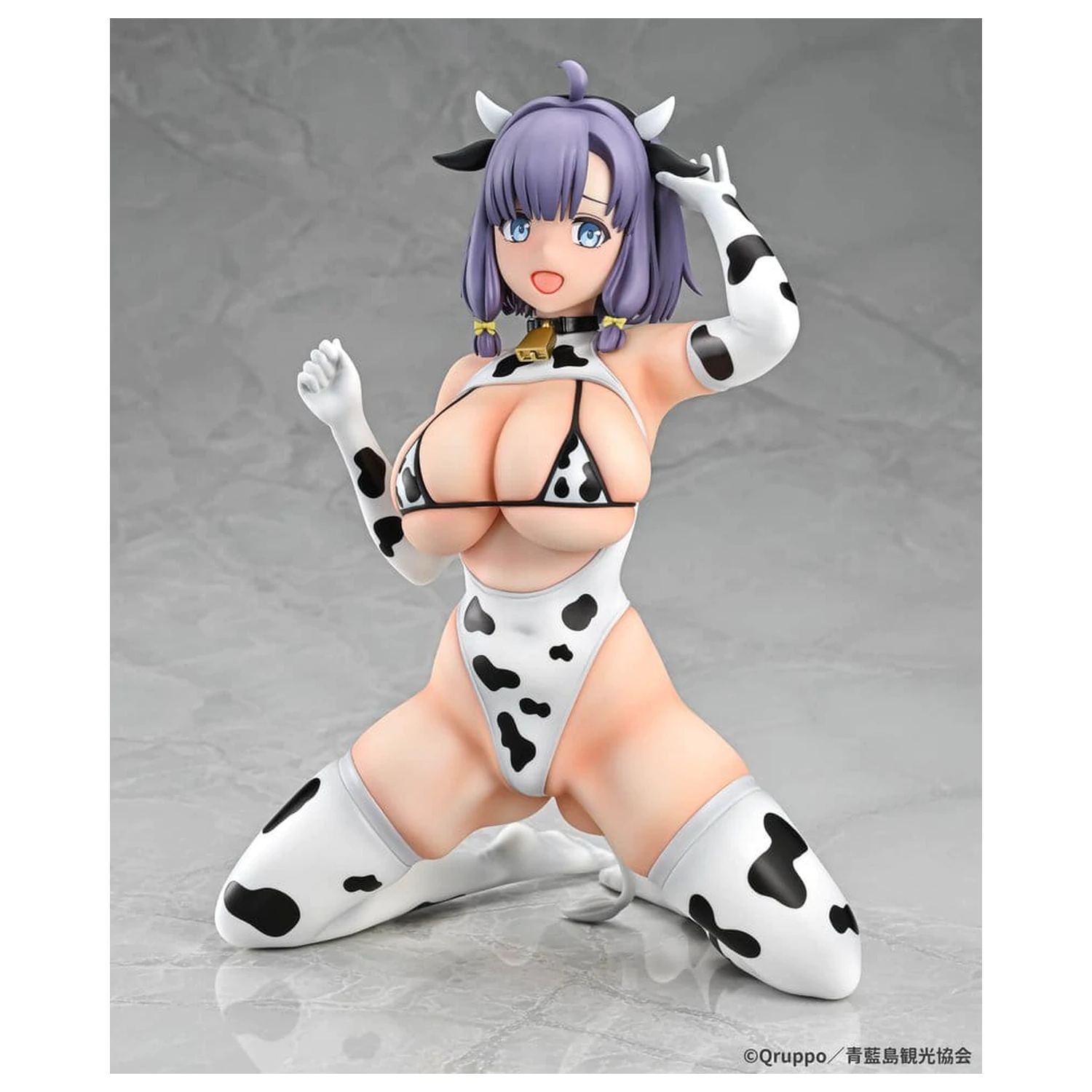 Nukitashi The Animation 1/5 Misaki Hotori Cow print costume PVC szobor figura 22 cm termékfotó