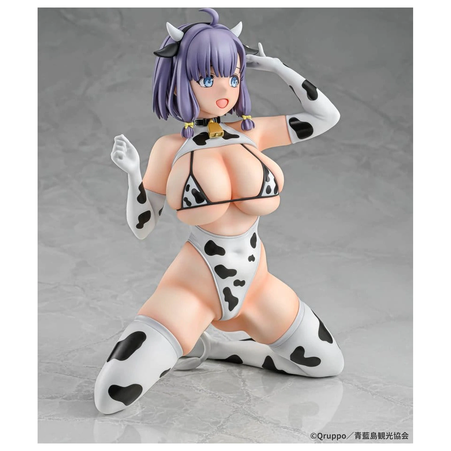 Nukitashi The Animation 1/5 Misaki Hotori Cow print costume PVC szobor figura 22 cm termékfotó