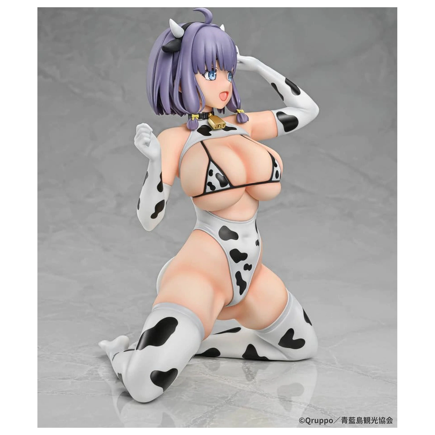 Nukitashi The Animation 1/5 Misaki Hotori Cow print costume PVC szobor figura 22 cm termékfotó