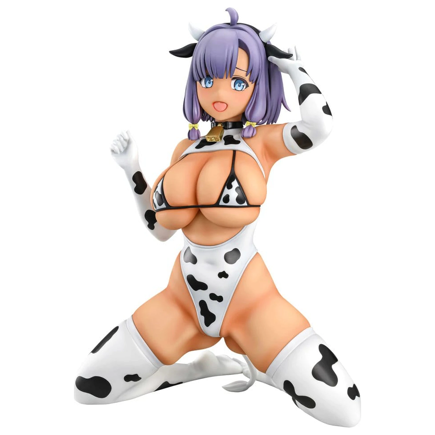 Nukitashi The Animation 1/5 Misaki Hotori Cow print costume Tanned Ver. PVC szobor figura 22 cm  termékfotó