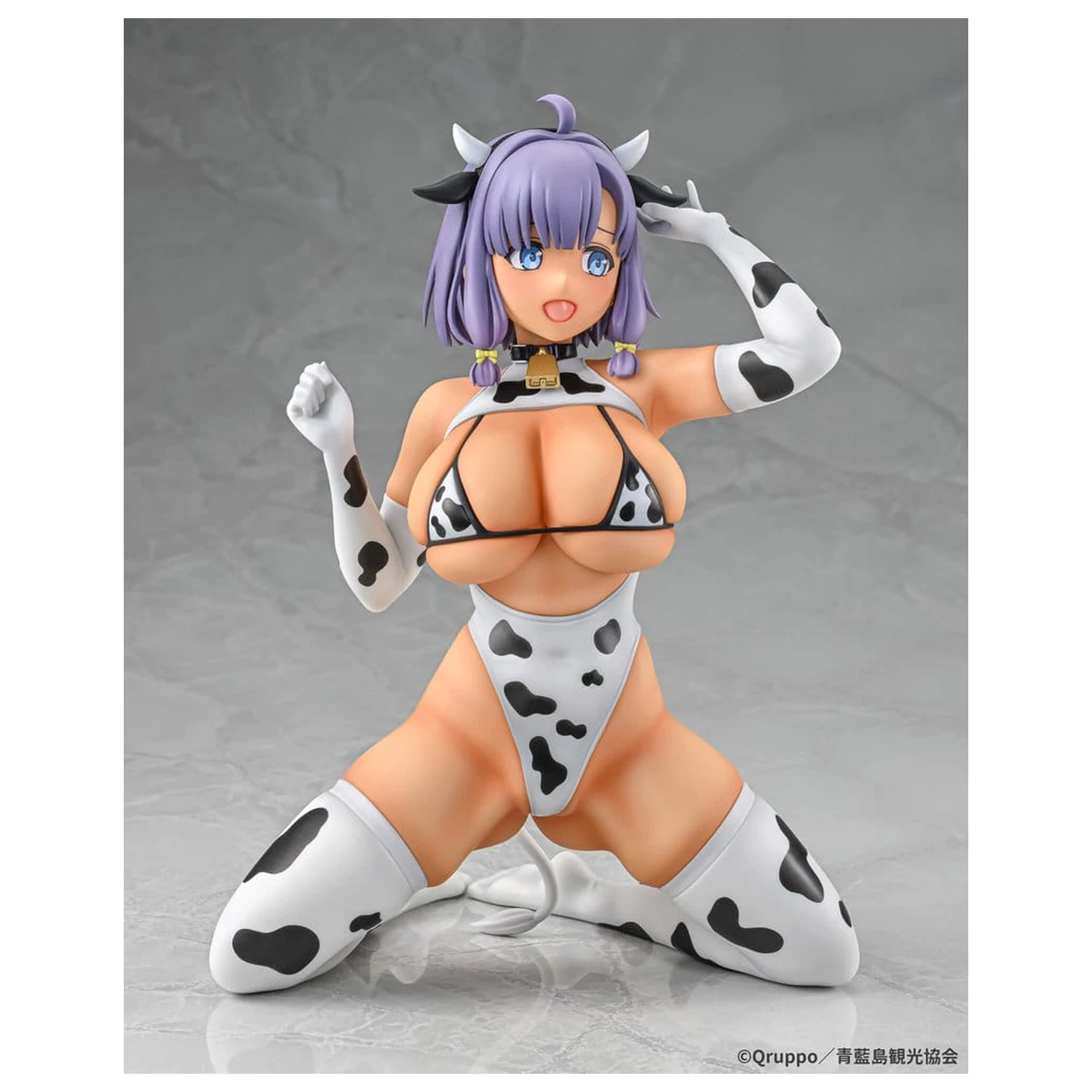 Nukitashi The Animation 1/5 Misaki Hotori Cow print costume Tanned Ver. PVC szobor figura 22 cm  termékfotó
