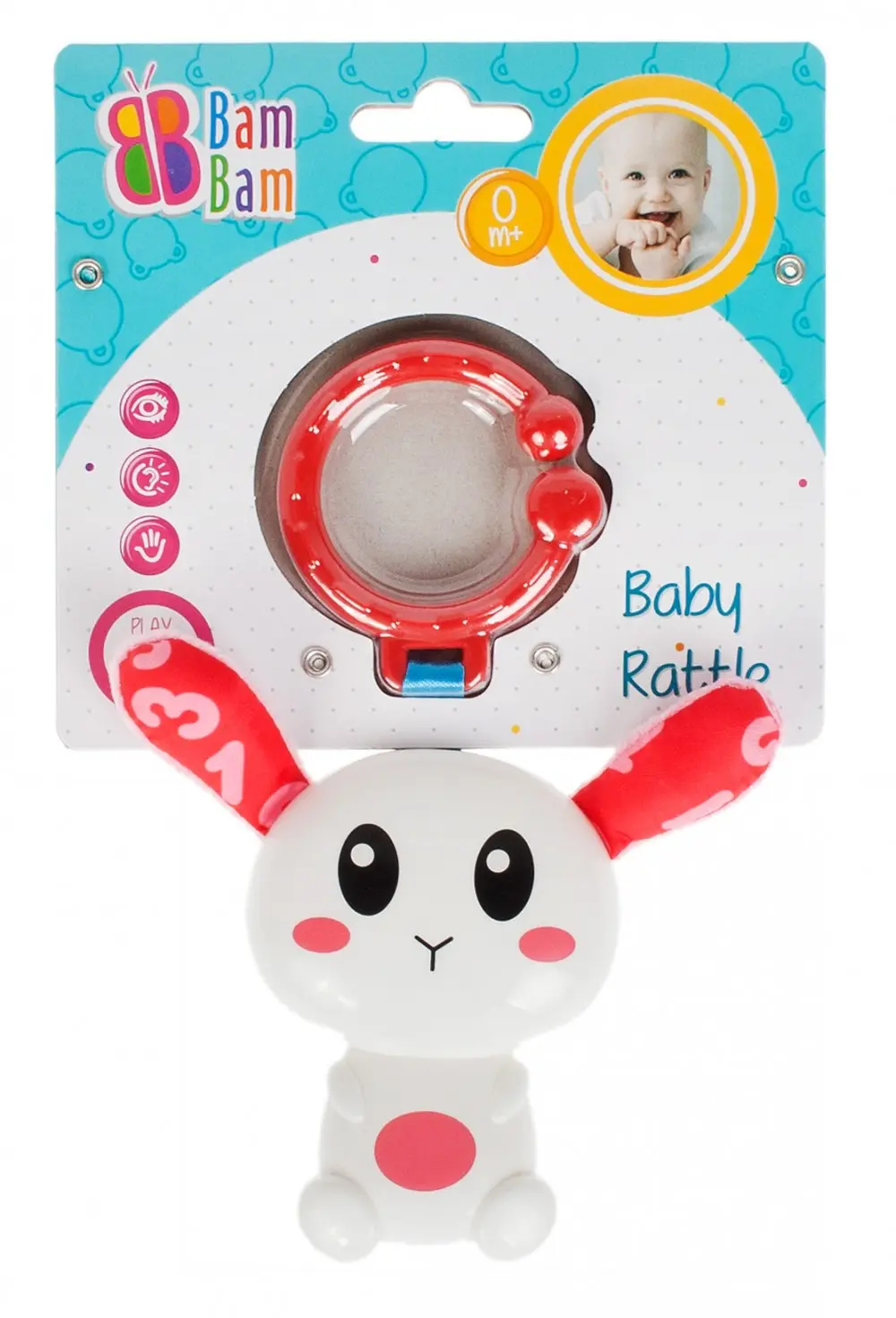 Nyuszi babakocsi csörgő termékfotó