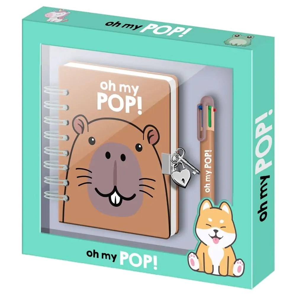 Oh My Pop! Capibara keményfedeles füzet és toll csomag termékfotó