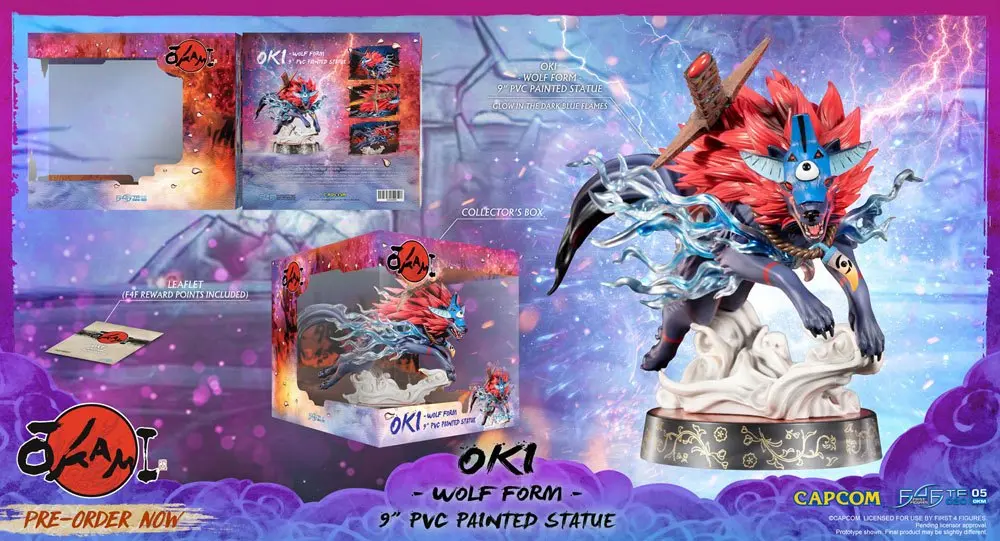 Okami Oki (Wolf Form) PVC szobor figura 21 cm termékfotó