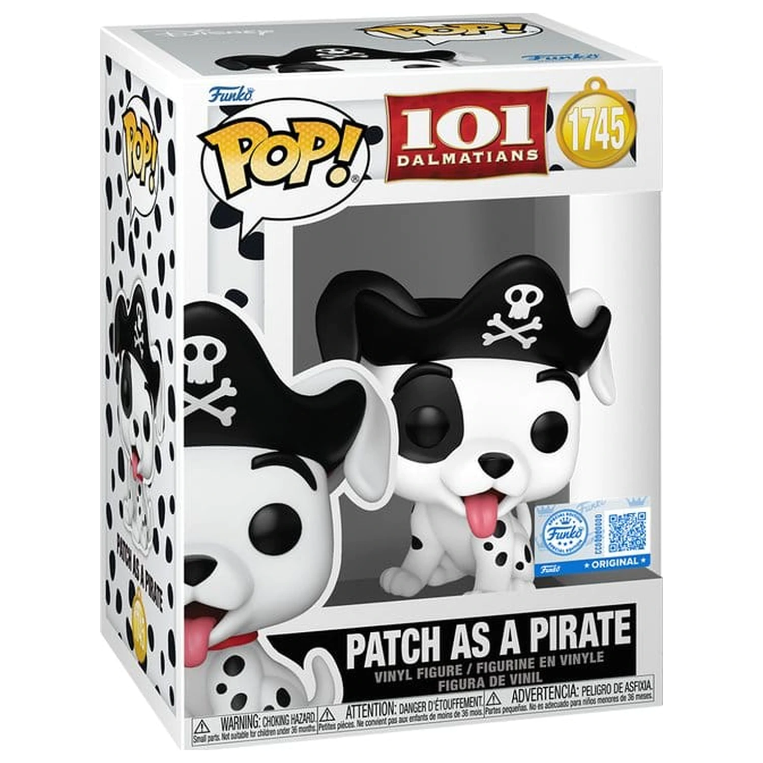 One Hundred and One Dalmatians Funko POP! Disney Vinyl figura felvarró(Pirate Costume) 9 cm termékfotó