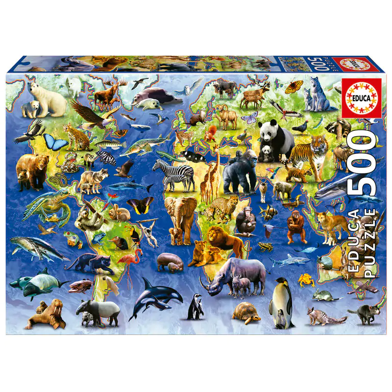 One Hundred Endangered Species puzzle 500db-os termékfotó