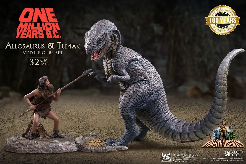 One Million Years B.C. Allosaurus &amp; Tumak Soft Vinyl szobor figura termékfotó