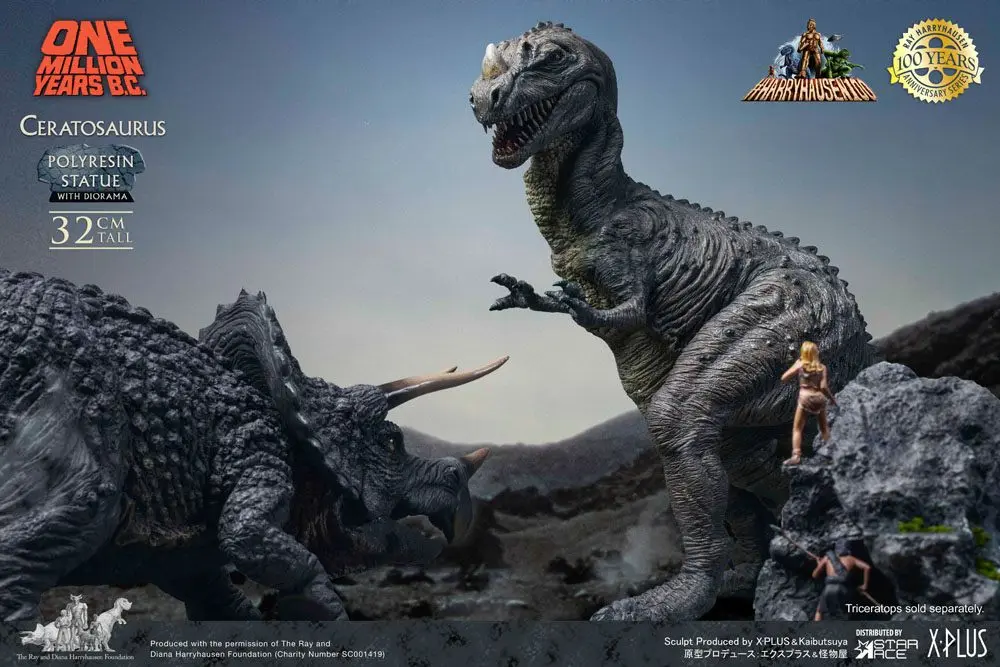 One Million Years B.C. Ceratosaurus szobor figura 32 cm termékfotó