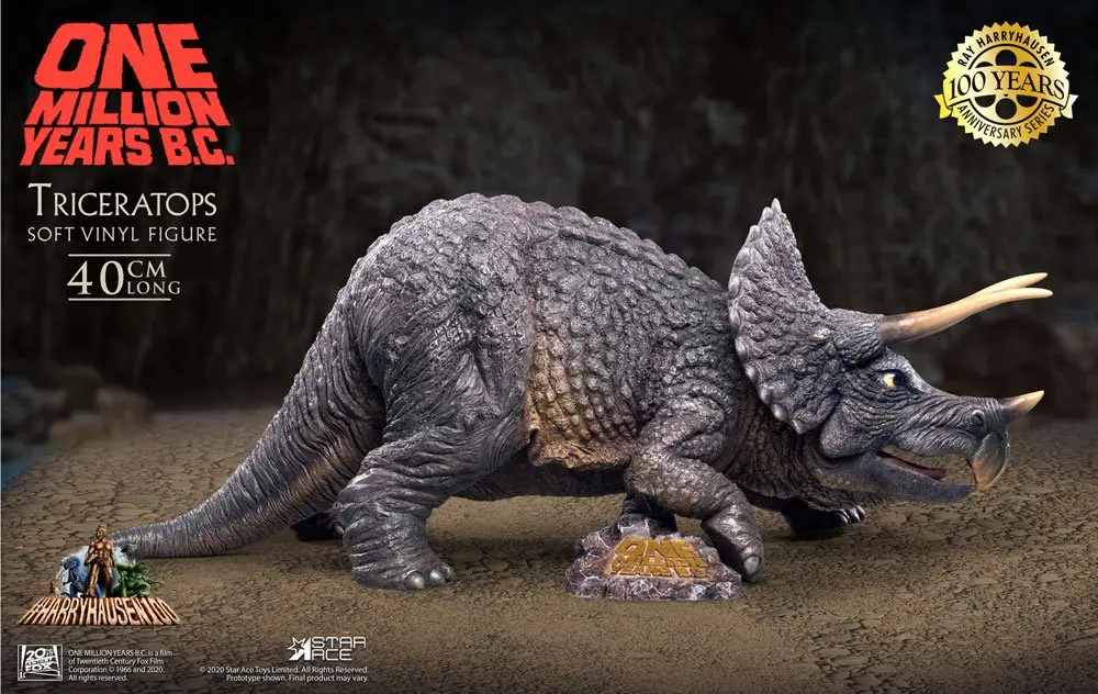 One Million Years B.C. Triceratops Soft Vinyl szobor figura 40 cm termékfotó