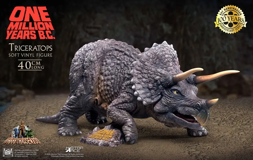 One Million Years B.C. Triceratops Soft Vinyl szobor figura 40 cm termékfotó