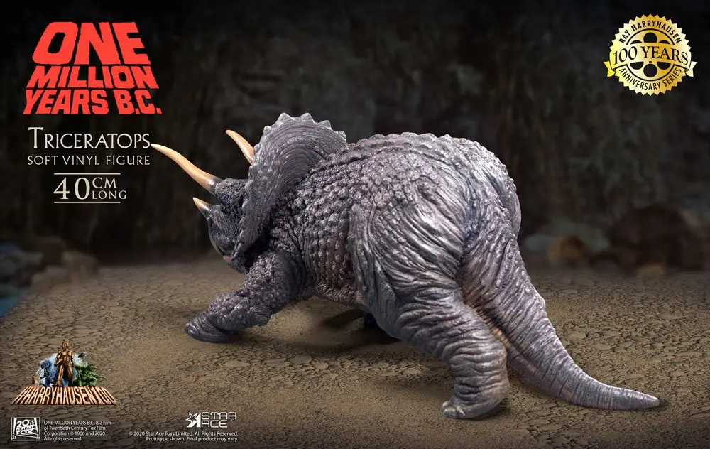 One Million Years B.C. Triceratops Soft Vinyl szobor figura 40 cm termékfotó