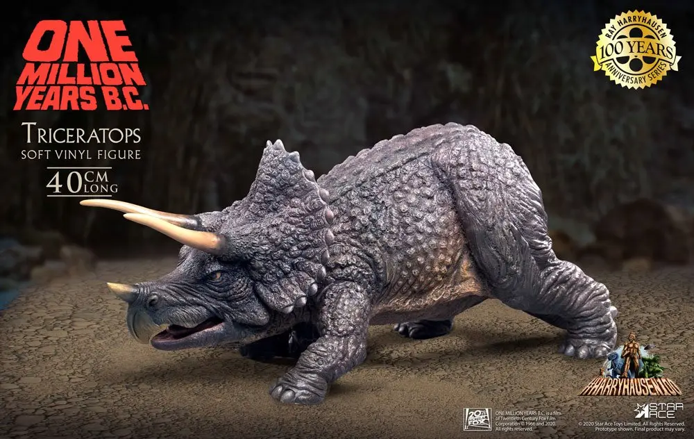 One Million Years B.C. Triceratops Soft Vinyl szobor figura 40 cm termékfotó