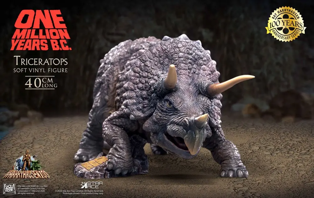 One Million Years B.C. Triceratops Soft Vinyl szobor figura 40 cm termékfotó