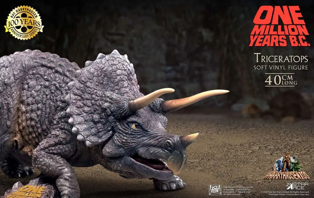 One Million Years B.C. Triceratops Soft Vinyl szobor figura 40 cm termékfotó