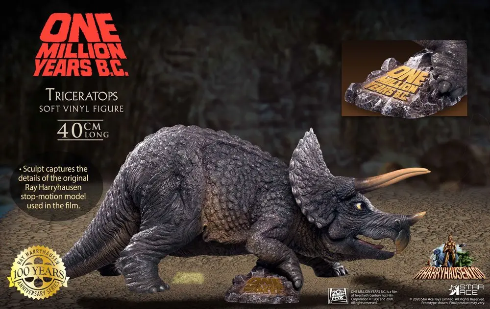 One Million Years B.C. Triceratops Soft Vinyl szobor figura 40 cm termékfotó