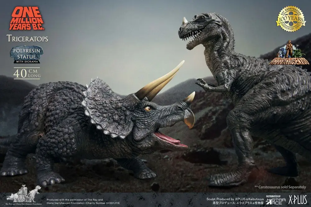 One Million Years B.C. Triceratops szobor figura 19 cm termékfotó