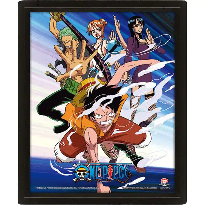 One Piece 3D-Effekt Poster Straw Hat Pirates Assault 26 x 20 cm termékfotó