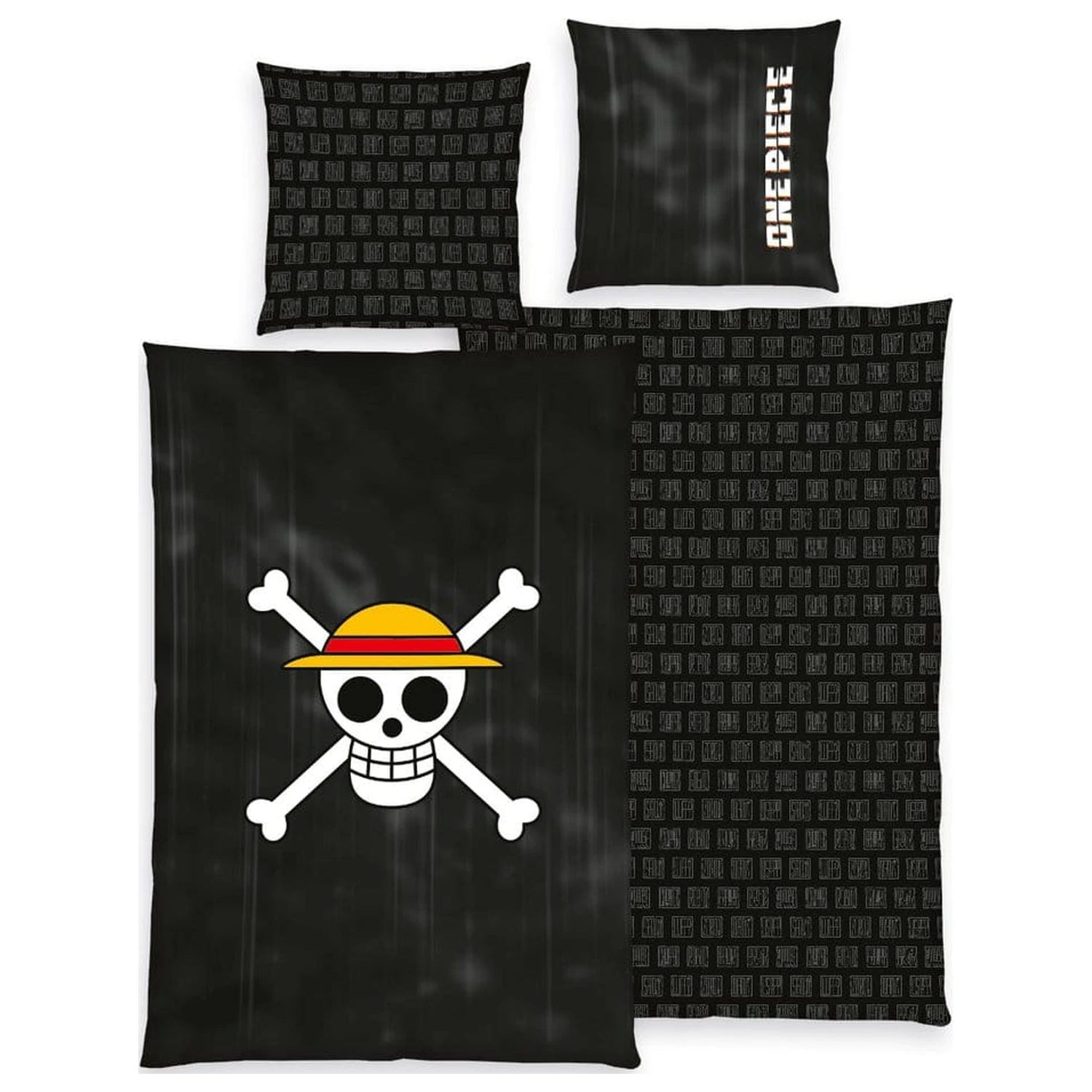 One Piece ágyneműhuzat Jolly Roger 135 x 200 cm termékfotó