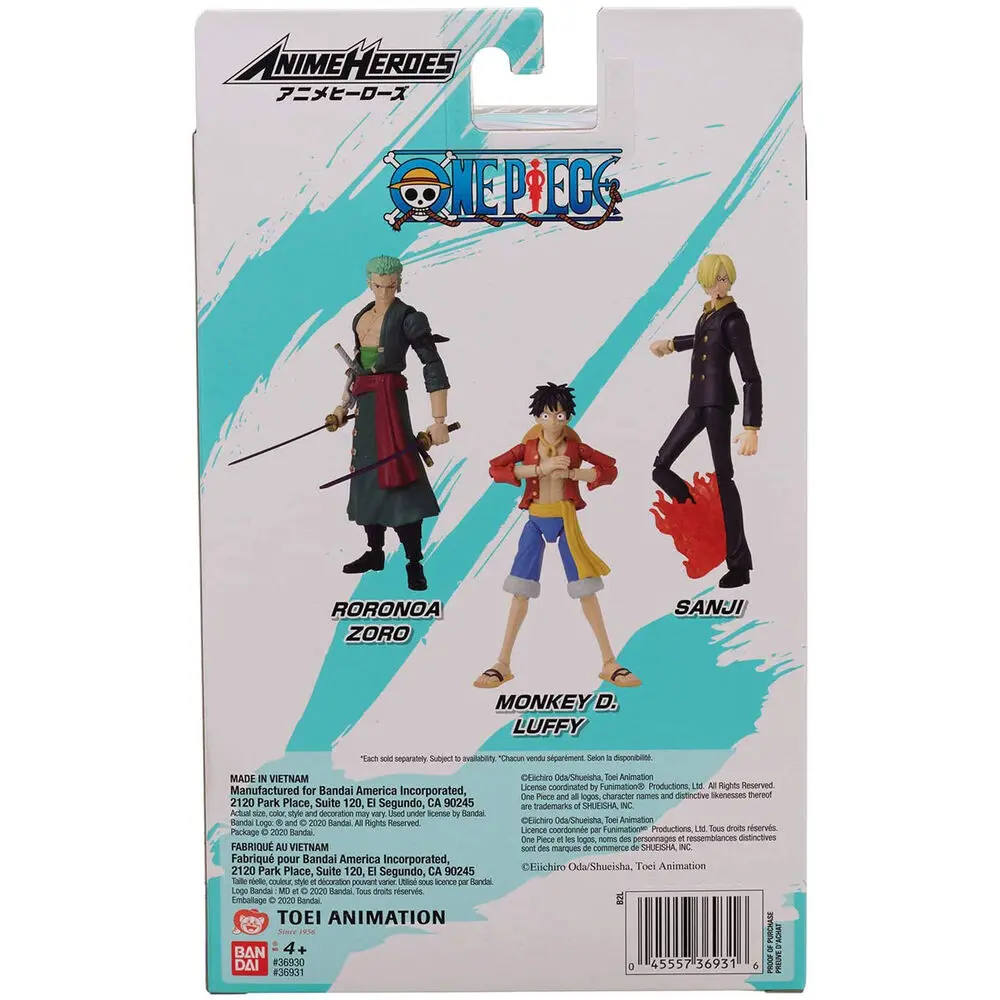 One Piece Anime Heroes Monkey D Luffy figura 16cm termékfotó