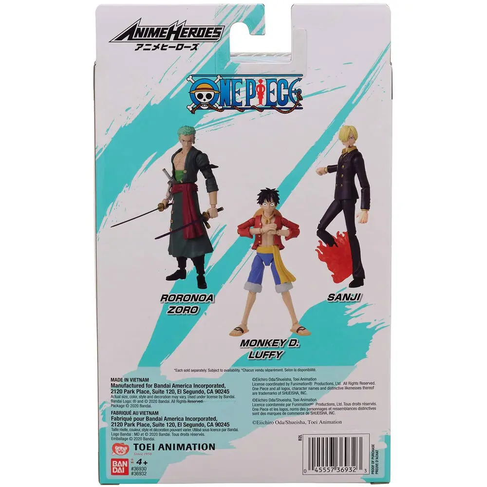 One Piece Anime Heroes Monkey Roronoa Zoro figura 17cm termékfotó