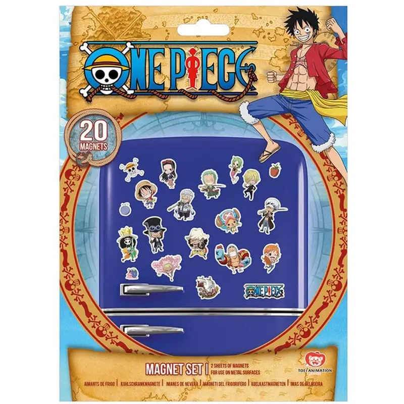 One Piece chibi hűtőmágnes 20-as csomag termékfotó