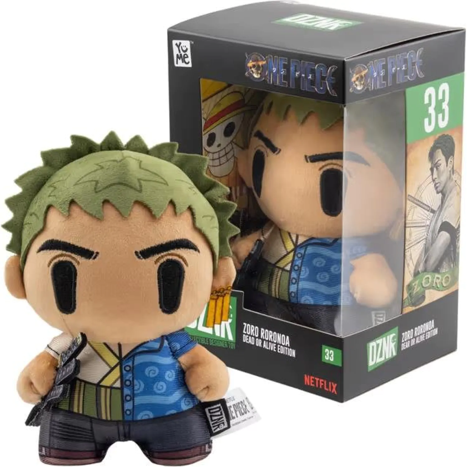 One Piece DZNR Zoro Dead or Alive Edition plüss figura 18 cm     termékfotó