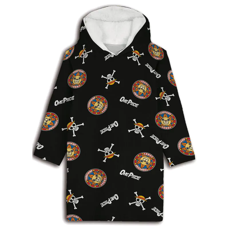 One Piece felnőtt nagyméretű nagyméretű belebújós plüss pléd, takaró, poncsó, pulóver termékfotó