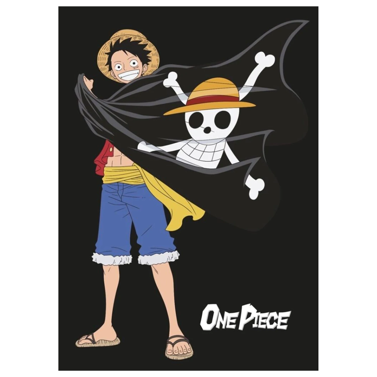 One Piece Flanel takaró 110x150cm Luffy termékfotó