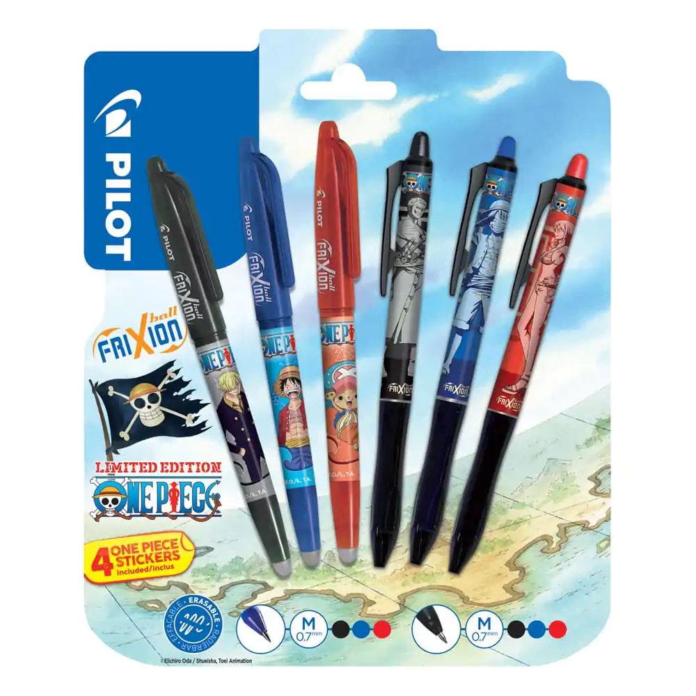 One Piece FriXion Ball &amp; Ball+ 6 db-os toll csomag Limited Sticker Edition LE 0.7 termékfotó